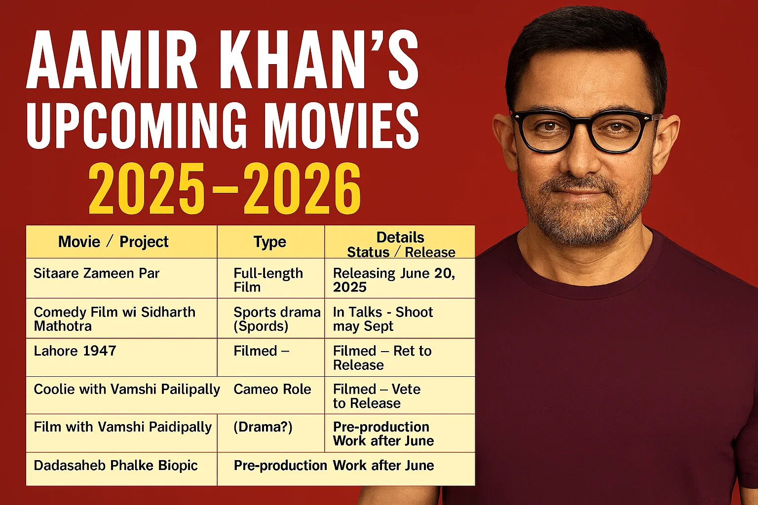 What’s next for Aamir Khan? Full list of his 6 upcoming films